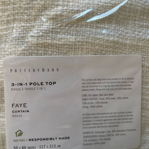 Pottery Barn Faye drapes 50x84 set 2 - Picture 6 of 6